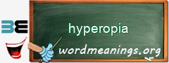 WordMeaning blackboard for hyperopia